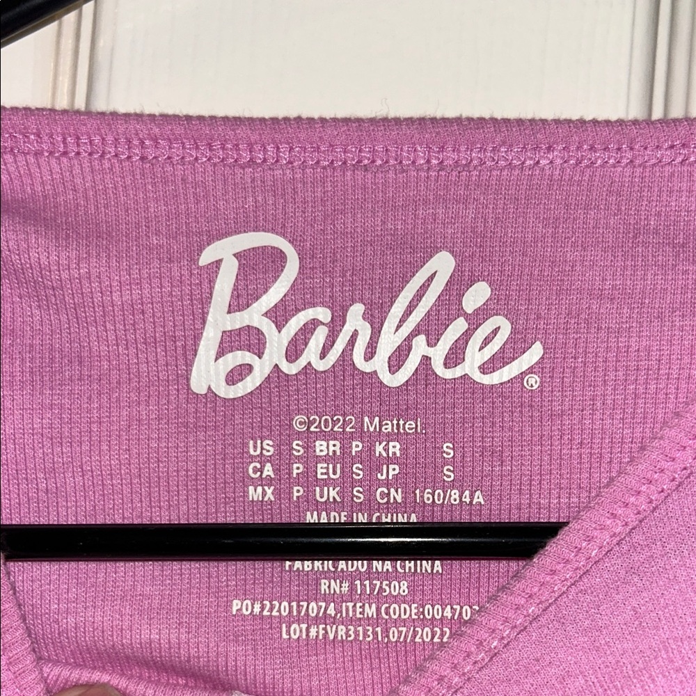 Barbie Logo Pink Long Sleeve Top - Picture 4 of 5